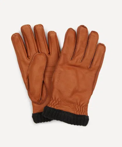 Hestra Mens Deerskin Primaloft Rib Leather Gloves