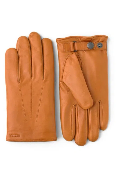 Hestra Nelson Hairsheep Leather Gloves In Cork