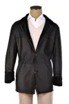 Hettabretz Shearling Overcoat In Black