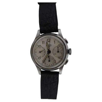 Pre-owned Heuer Chronograph C.1950 – Valjoux 72, “big Eyes”, Steel, 38 Mm In Multi