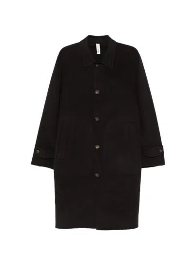 Hevo Button-fastening Cuff-tab Coat In 브라운