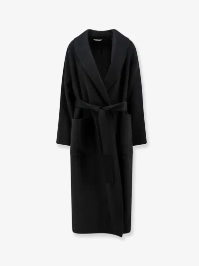 Hevo Alliste Wool Coat In Black