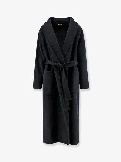 Hevo Alliste Wool Coat In Grey