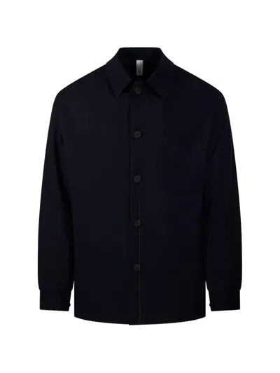 Hevo Bari Button-up Jacket In Blue