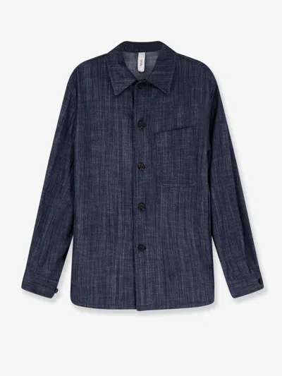 Hevo Bari Denim Shirt/jacket In Blue