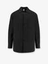 Hevo Bari Oversized Wool Shirt In Black