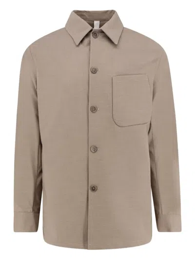 HEVO BARI PATCH-POCKET BUTTONED OVERSHIRT
