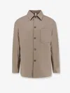 Hevo Bari Patch-pocket Buttoned Overshirt In Nude