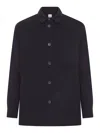 Hevo Bari Wool Overshirt In Black