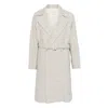 Hevo Belted Coat In Neutral