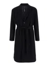 Hevo Hevò Man Coat Midnight Blue Size 40 Pure Virgin Wool Iws, Polyamide In Black