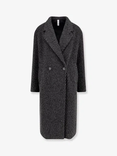 Hevo Hevò Cappotto In Grigio E Nero