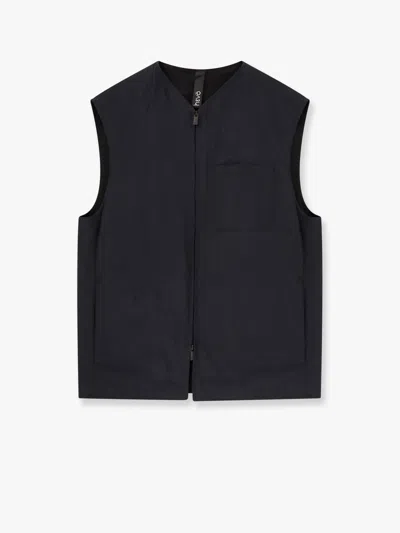 Hevo Carpignano Technical Fabric Vest In Blue