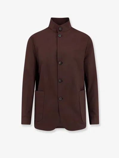 Hevo Caslvecchio Wool Blend Jacket In Brown
