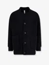 Hevo Cimino Virgin Wool Coat In Black