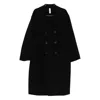 Hevo Double-breasted Coat In Black