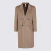 Hevo Double-breasted Wool Coat In Brown