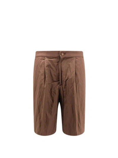 HEVO COTTON AND METAL BERMUDA SHORTS WITH PINCES