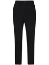 Hevo Wool Torrechianca Pants With Back Drawstring In Black
