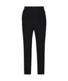 Hevo Wool Torrechianca Pants With Back Drawstring In Black