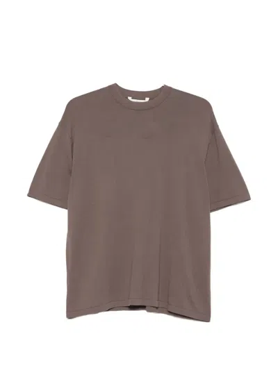 Hevo Crew-neck Short-sleeve T-shirt In Brown