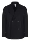 Hevo Double-breasted Coat In Black