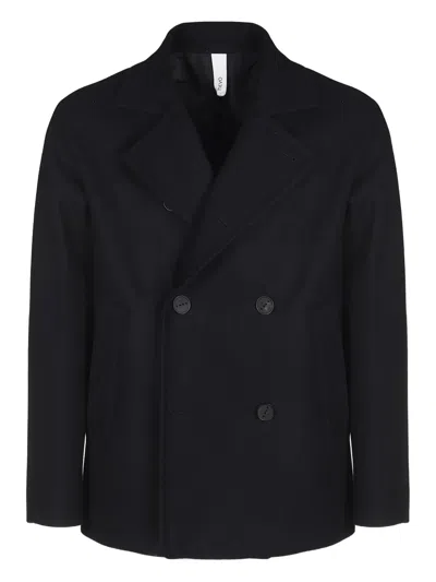Hevo Double-breasted Coat In Black