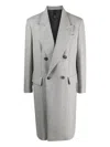 Hevo Double-breasted Coat In Gray