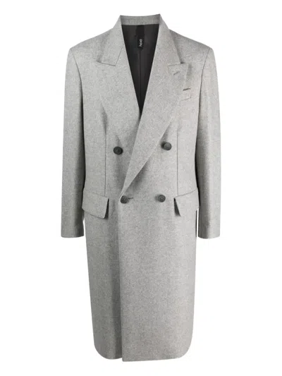 Hevo Double-breasted Coat In Gray