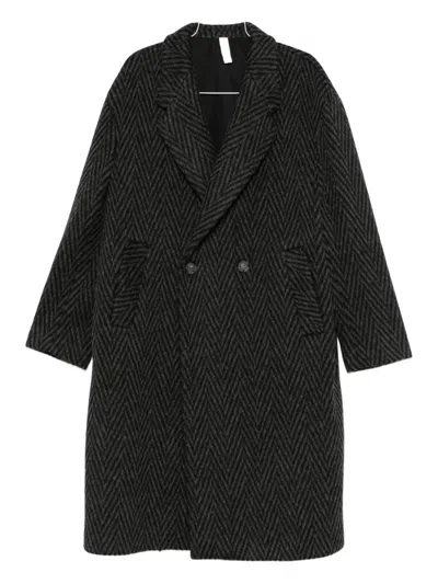 HEVO DOUBLE-BREASTED HERRINGBONE COAT