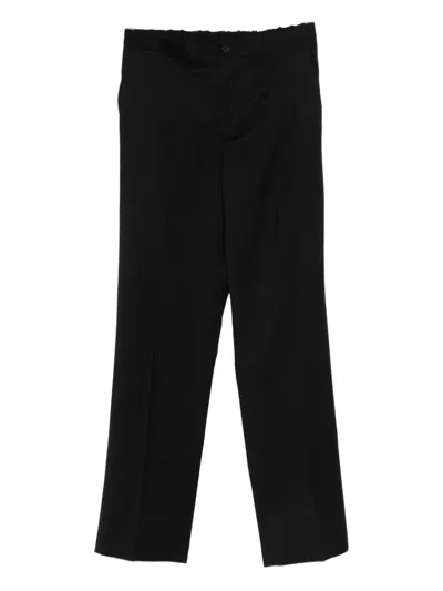 Hevo Elasticated Straight-leg Trousers In Black