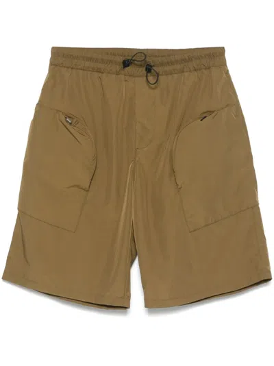 Hevo Elasticated-waist Bermuda Shorts In Green