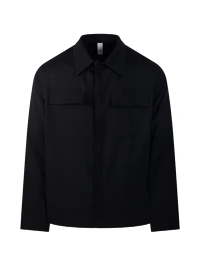 Hevo Flap-pocket Shirt In Black