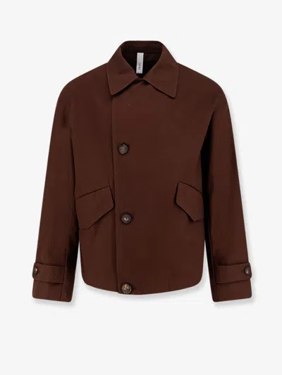 Hevo Isola Di San Pietro Cotton Jacket In Brown