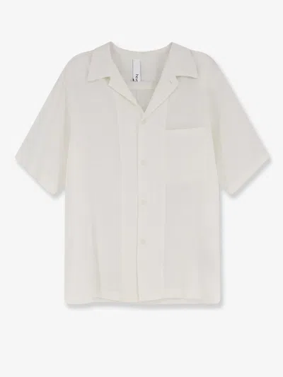 Hevo Linen And Viscose Blend Shirt In White