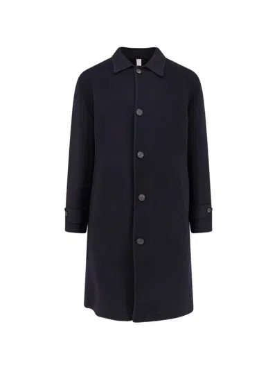 Hevo Loconia Button-fastening Coat In Black