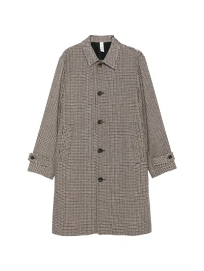 Hevo Loconia Houndstooth-pattern Coat In Multi
