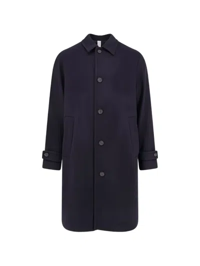 Hevo Loconiad Single-breasted Button-cuff Coat In Blue