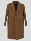 Hevo Hevò Man Coat Brown Size 40 Virgin Wool, Polyamide