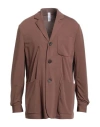 Hevo Hevò Man Blazer Brown Size 40 Viscose, Polyamide, Elastane In Brown