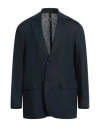 Hevo Hevò Man Blazer Midnight Blue Size 42 Linen In Blue