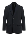 Hevo Hevò Man Blazer Midnight Blue Size 42 Polyester, Elastane In Blue