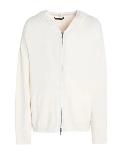 Hevo Hevò Man Cardigan White Size Xl Virgin Wool, Acrylic In Neutral