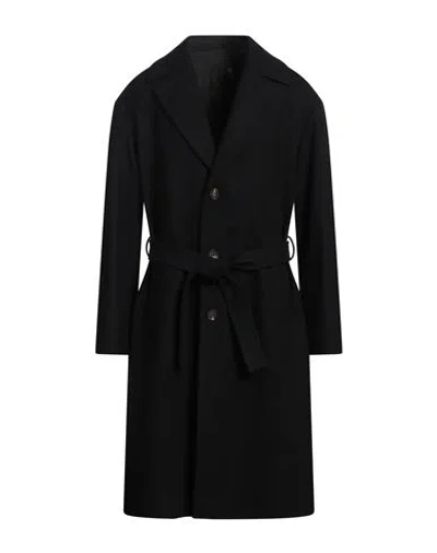 Hevo Hevò Man Coat Black Size 40 Virgin Wool, Polyamide