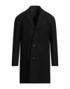 Hevo Hevò Man Coat Black Size 40 Virgin Wool, Polyamide In Blue