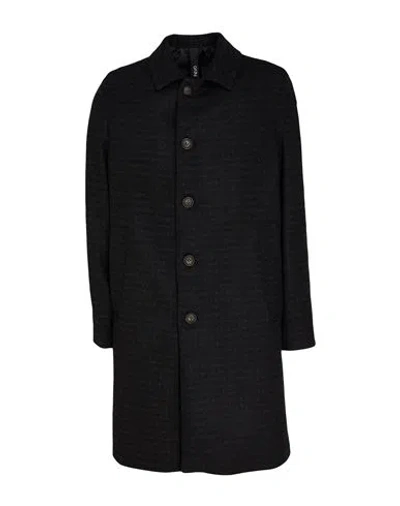 Hevo Hevò Man Coat Black Size 44 Virgin Wool, Polyamide