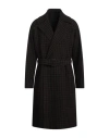 Hevo Hevò Man Coat Chocolate Brown Size 38 Wool, Polyamide In Black
