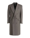 HEVO HEVÒ MAN COAT DOVE GREY SIZE 42 PURE VIRGIN WOOL IWS, POLYAMIDE