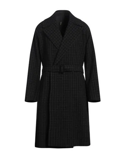 Hevo Hevò Man Coat Grey Size 40 Wool, Polyamide In Blue