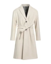 Hevo Hevò Man Coat Ivory Size 38 Virgin Wool, Polyamide In White